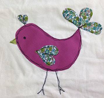 Free Machine Embroidery Bird