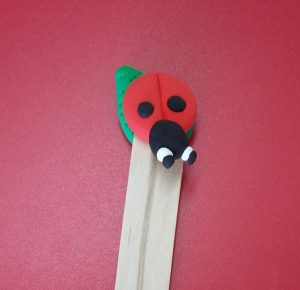 JumpinCLAY ladybird bookmark