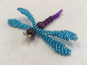 Purple Beaded Dragonfly