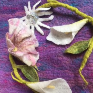 Wet Felted Flowers