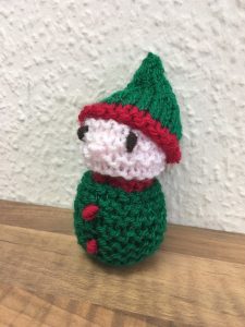 Festive Elf Knitted Decoration